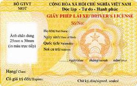 Tháng 7/2012, cấp, đổi giấy phép lái xe theo mẫu mới